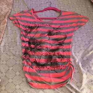 Vibrant Striped Kids Tee with Floral Print